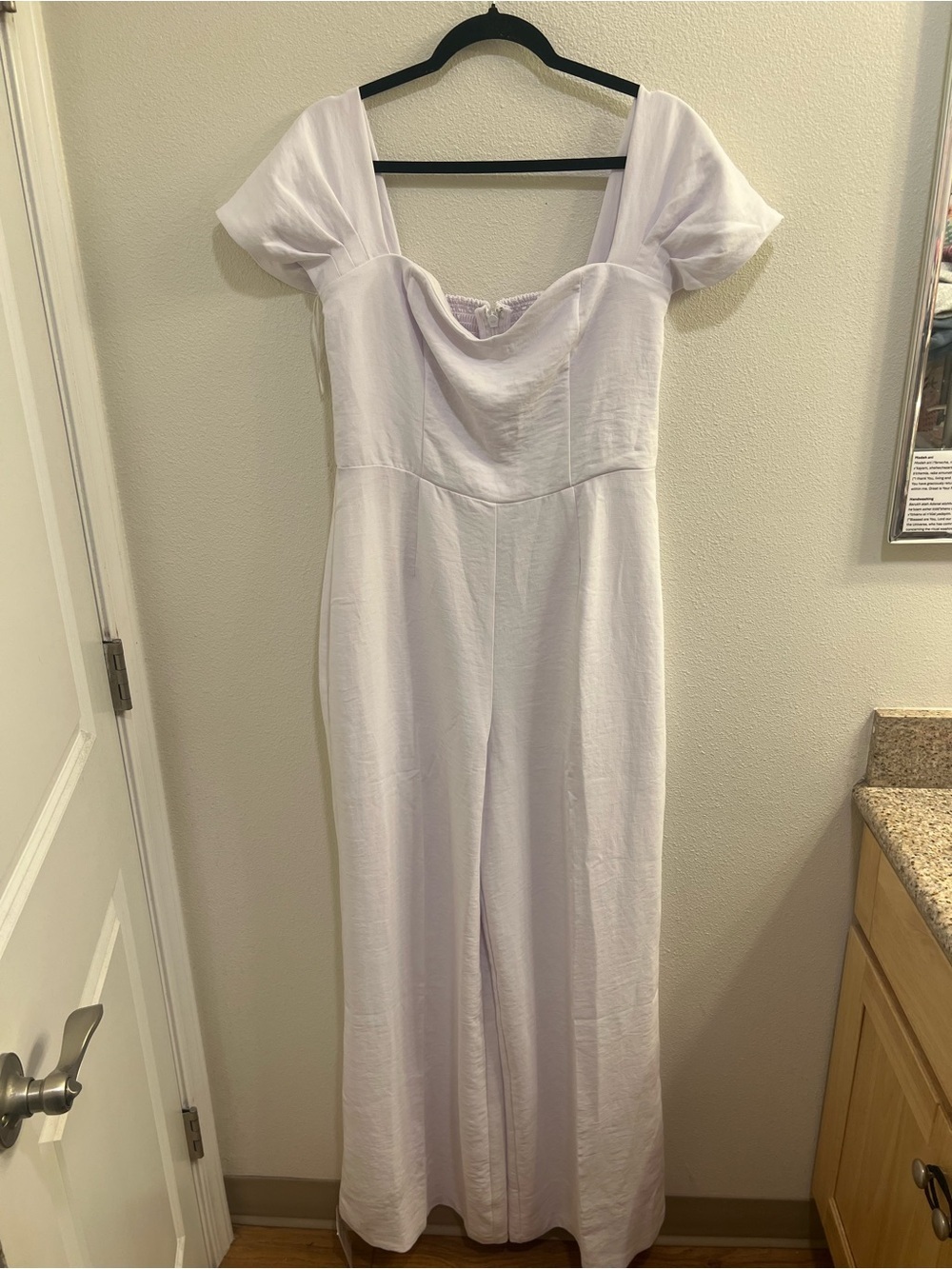 NWT Abercrombie & Fitch Off-The-Shoulder Draped Jumpsuit in white